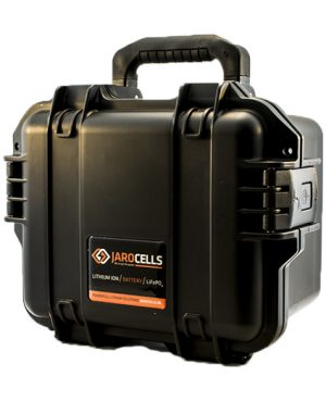 Batteria Jarocells in valigetta LITIO Li Fe Po4 50A 12V PORTATILE storm case nero