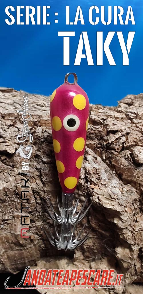 Artificiale per la pesca al calamaro disegnato da Stefano Adami Serie la cura colorazione Taky